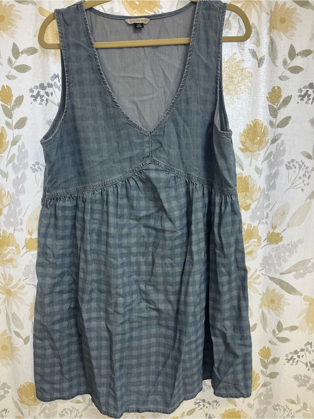 Blue Chambray Sleeveless Babydoll Tunic